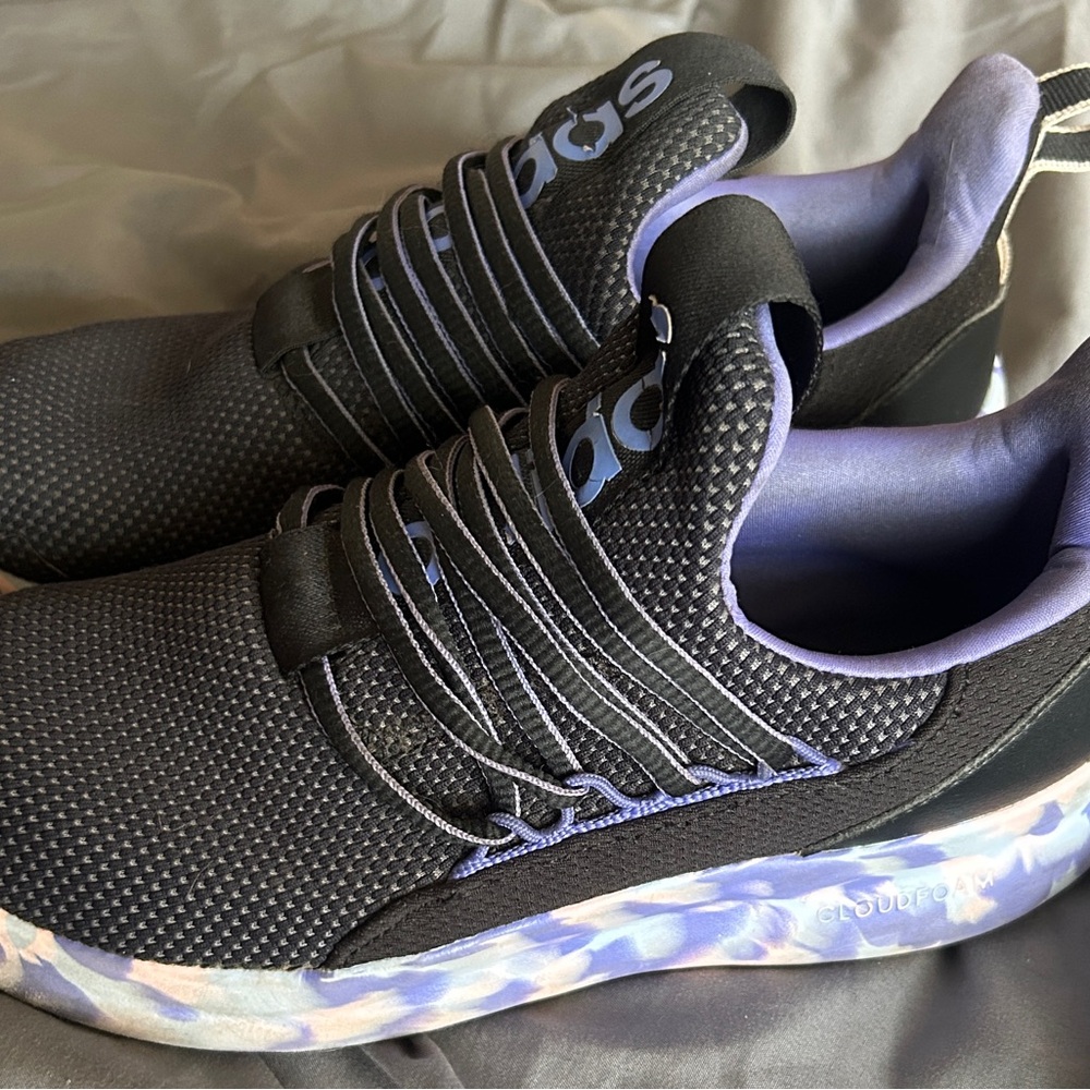 adidas Kids Black and Purple Sneakers
